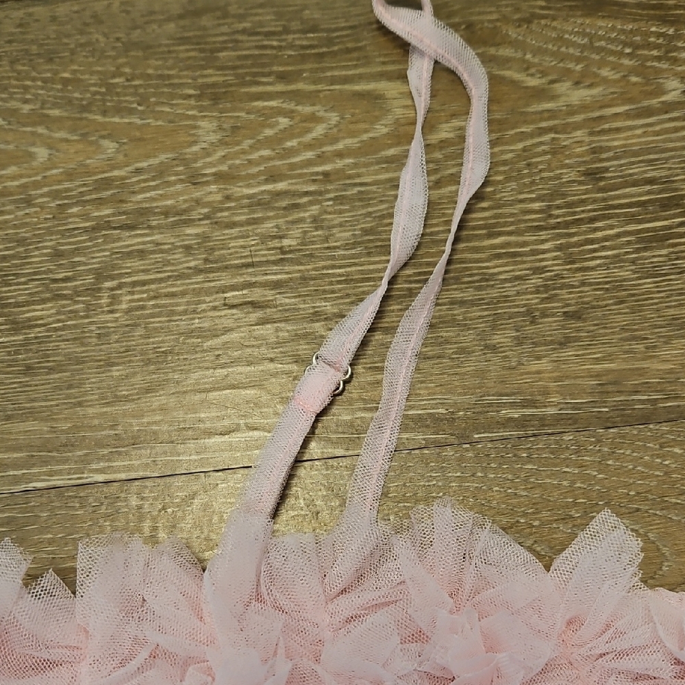 3X Pink Ruffled Crop Top - Picture 3 of 4